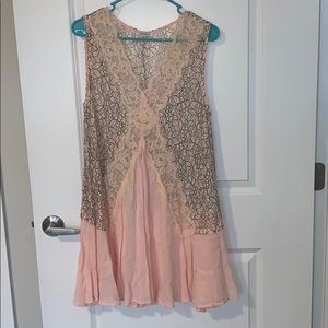 Pink lace boutique tunic